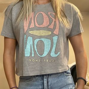 Retro Ron Jon surf shop crop top